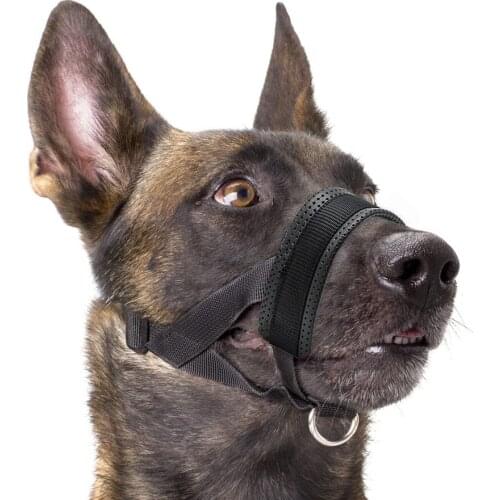Soft Padded Dog Muzzle For Small Medium Large Dogs Adjustable Loop Pet Mouth Cover Prevent Pet Biting Barking Chewing Muzzle