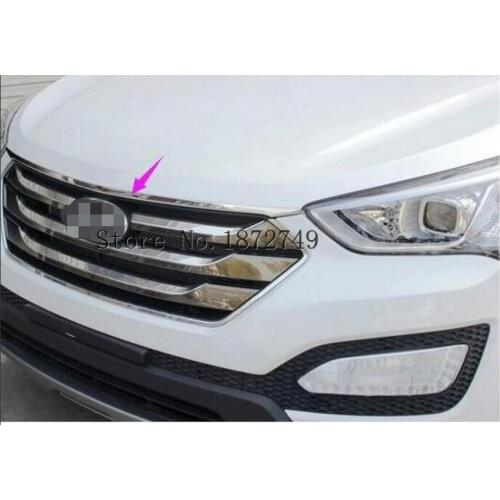 Stainless steel front Hood cover trim for 2013 2014 2015 2016 for Hyundai Santa Fe sport
