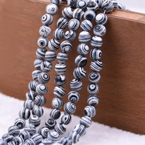 KANGKANG Wholesale Natural Stone Round Loose Beads 15" Strand 4/6/8/10/12mm Pick Size For Jewelry Making DIY Bracelet&Necklace