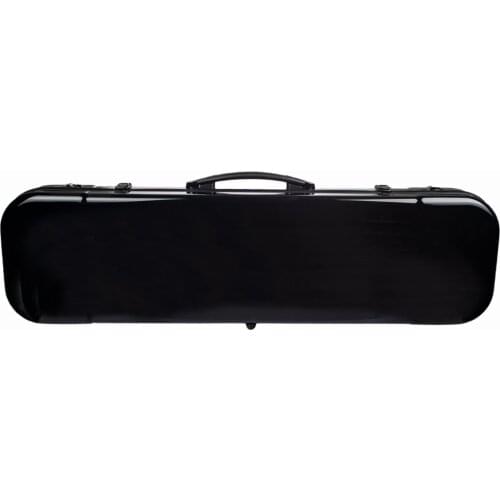 Full Suspension Violin Fiberglass Cases 4/4 Size Black w/ Stitching Interior