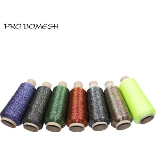 Pro Bomesh 1Pcs 2000m 300D Colorful Metallic Thread Wrap Guide Refit Repair Rod Guide Component DIY Rod Building Accessory Pole