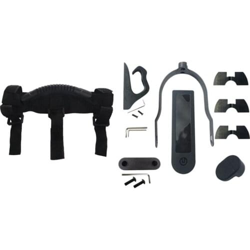 Scooter Hand Carrying Handle Strap with 6Pcs Electric Scooter Rear Fender Wing Shock Absorption,for Xiaomi M365 Pro
