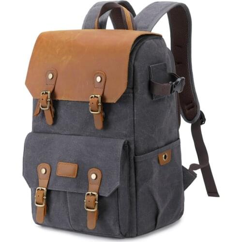 Retro Batik Canvas Photography Backpack Large Capacity Outdoor Professional SLR Camera Bag with Divider for Canon 5D Mark/Nikon