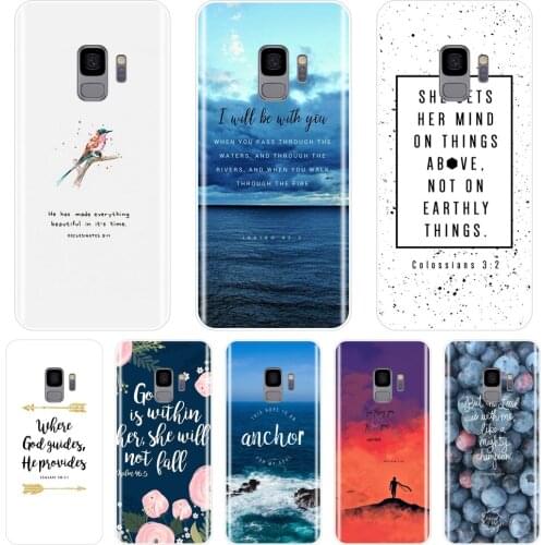 Phone Case Silicone For Samsung Galaxy Note 4 5 8 9 Bible Verse Quotes Text Soft Back Cover For Samsung S8 S9 Plus S5 S6 S7 Edge