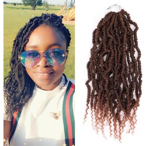 ONYX 14inch Bomb Twist crochet hair 24 Strands/pack Braiding Hair Passion Spring Twists Synthetic Crotchet Hair Extension