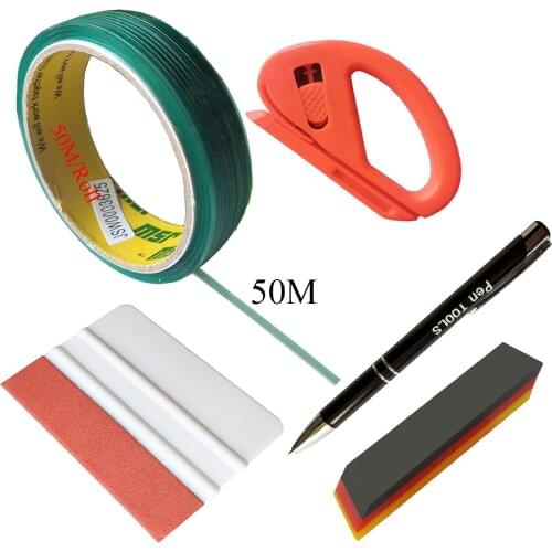 Vinyl Wrap Car Tools Kit Carbon Fiber Suede Squeegee Car Accessories Window Tint Film Installing Wrapping Tools Set T03
