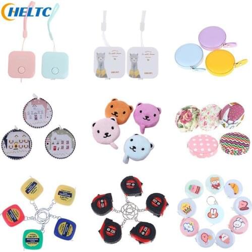 1/1.5/2M Tape Measure Retractable Ruler Sewing Tailor Sewing Weight Loss Medical Children Height Ruler Centimeter Inch RollTape
