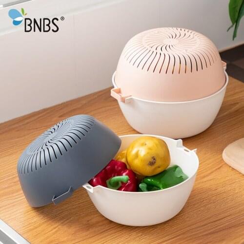 High Quality Drain Storage Basket Washing Vegetables And Fruit Colander Rice Sieve Double Drain Storage Baskets Kitchen Supplies