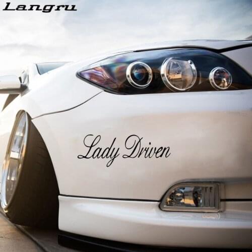 Langru Cool Graphics Lady Driven Vinyl Decal Car Sticker Women Cute Girl Creative JDM