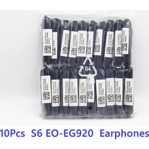 10 Pcs/lot 3.5mm S6 Wired Earphones with Mic for Samsung galaxy S6 S7 edge S8 S9 S10