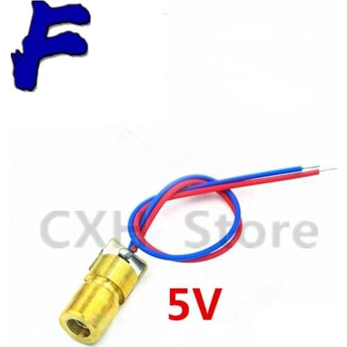 10PCS 5V 650nm 5mW Adjustable Laser Dot Diode Module Red Sight Copper Head Mini Laser Pointer