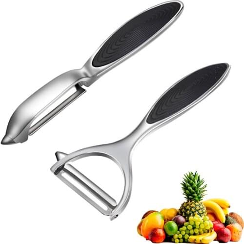 2PCS Kitchen Sharp Fruit Peeler Multi-purpose Vegetable Peeler Home T Shape Peeler Metal Potatoes Fruit Skin Slicer Sharp Blade