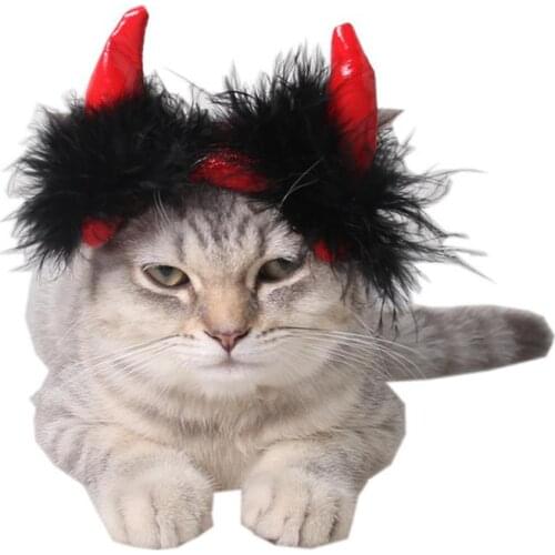 2018 Halloween Vampire Hat Pet Hats Funny Devil Horn Hair Accessories Caps For Pet Cat Dog Party Cosplay Decor