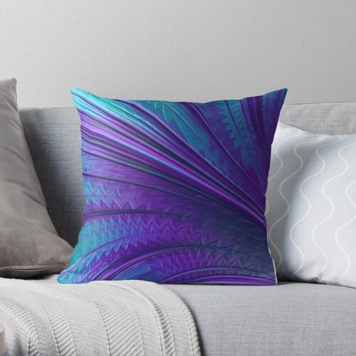 Abstract In Blue And Purple Throw Pillow Cushion Cover Polyester Throw Pillows Case On Sofa Home Living Room Car Seat Decor