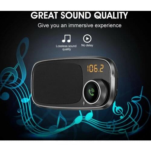 Mayitr FM Transmitter Handsfree Car Kit AUX Car Dual USB Charger Handsfree Wireless bluetooth FM Transmitter MP3 Player