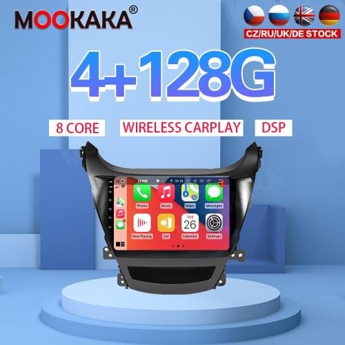 7" Android 10 PX6 4G 128GB Car Player For Hyundai Elantra 2014 Car GPS Navi CarPlay Head Unit DSP Stereo