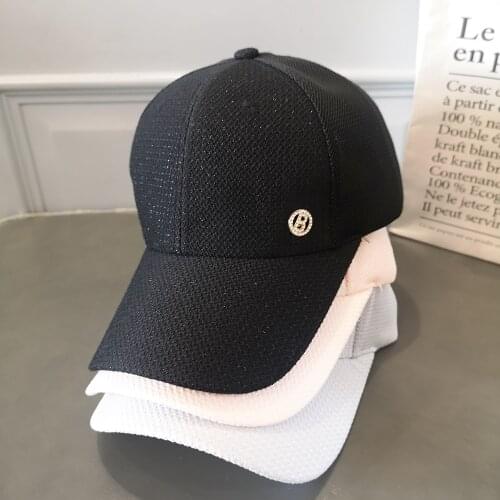 Summer Fall Women Men B Letter Baseball Hat casquettes Femme Sun Sport Mesh Street Hats Snapback Hip Hop Cap