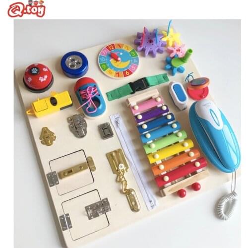 Montessori Toy Essential Educational Sensory Board busy board For Toddlers busyboard intelligence Development Educational board