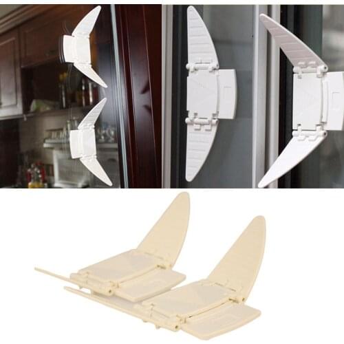 1Piece Baby Safety Lock for Sliding Door Window Children Protection Lock Drawer Door Wardrobe Anti-pinch Wings Kids Safety Lock