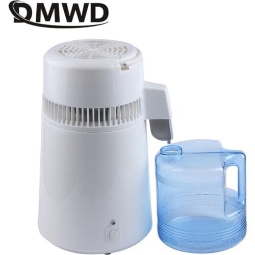 DMWD Pure Water Distiller 4L plastic jug water Distilled machine stainless steel Water Purifier Dental Distillation Equipment US