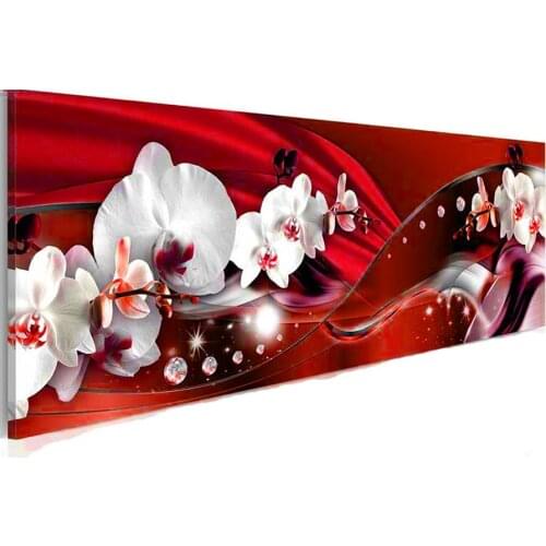 Purple lily 5d diy diamond painting rhinestone full square round drill diamond embroidery Large Size Flowers wall decor A2188