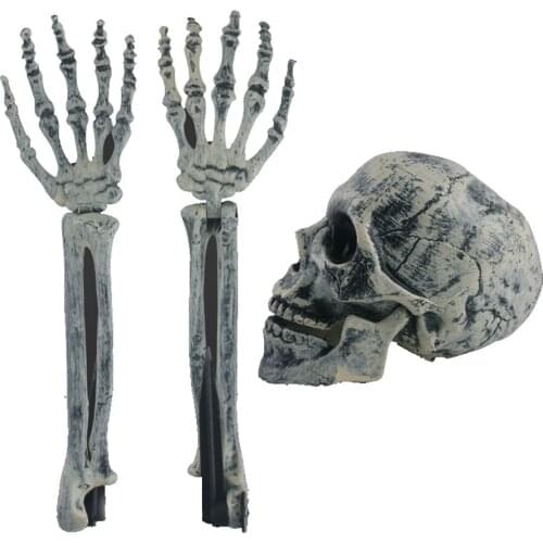 Halloween Decorative Realistic Skull Skeleton Paw Tomb Graveyard Scene Cosplay Decorations Home Garden Horror Prop Wholesale X1