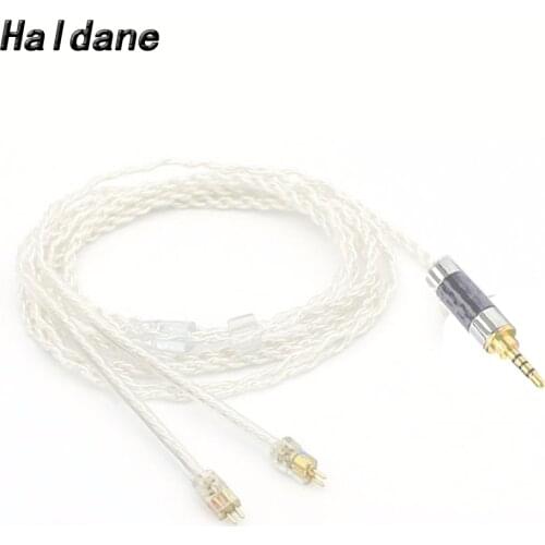 Haldane HIFI 1.2m Single crystal Silver 0.78mm 2 Pin Replacement Cable for Weston TFZ 1964 w4r um3x es3 es5 Earphone Cable