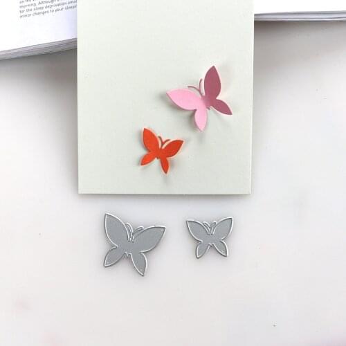 DUOFEN METAL CUTTING DIES simple butterfly 2pcs set stencil DIY Scrapbook Paper Album 2019 new