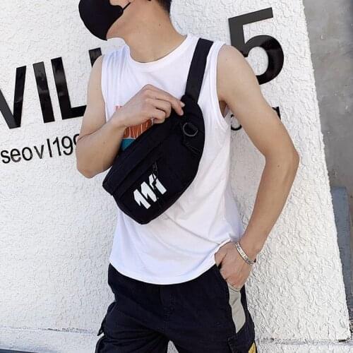 Casual Waist Bags Men Chest Bag High-Capacity Men Phone Pouch Canvas Pouch Unisex Belt Pack Crossbody Bags Man Sports Waist Pack