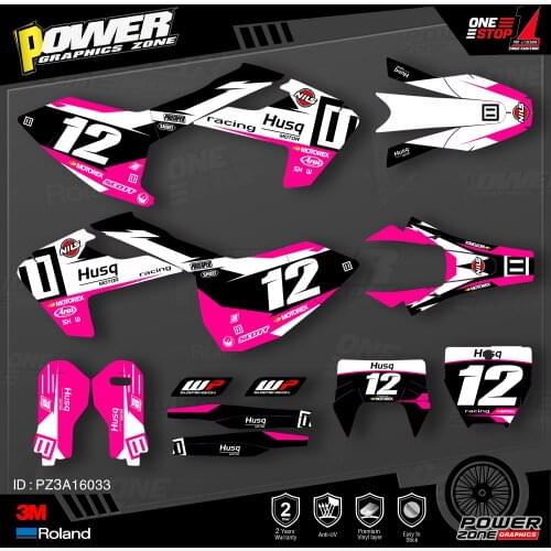 PowerZone Custom Team Graphics Decals 3M Stickers Kit For Husqvarna Sticker 2016-18 TC FC TX FX FS 2017-19 TE FE 125-450cc 33