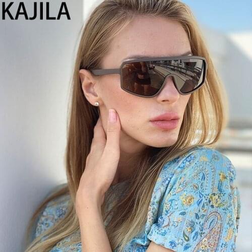 Rectangle Oversized Sunglasses Women 2021 One Piece Trending Eyewear Outdoor Sports Sun Glasses For Men Oculos De Sol Masculino