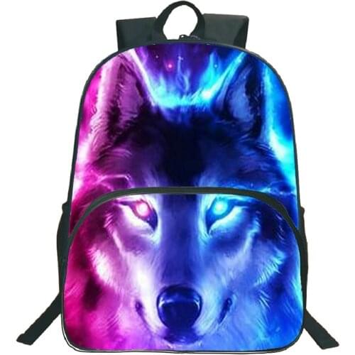 Animal Wolf Backpack boys girls Backpack Wolf printing School Backpack Mochila teens Travel bag Students Book Bag gift Bagpacks