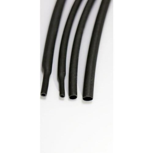 5METER/LOT 2:1 Black 0.8mm 1mm 1.5mm 2mm 3mm 3.5mm 4mm 5mm 6mm 7mm 8mm 9mm 10mm Diameter heat shrink tube DIY Connector Repair