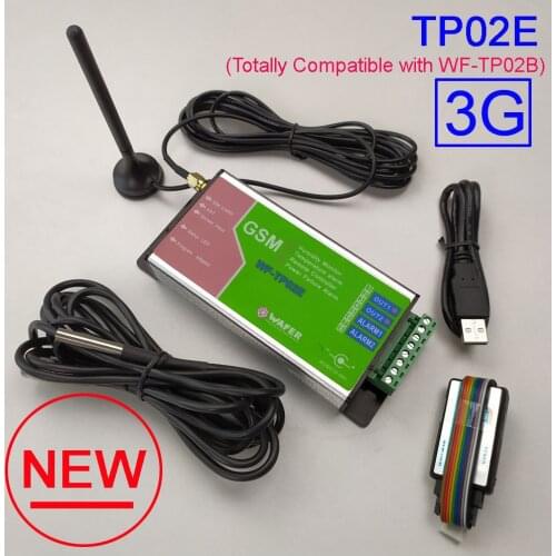 3G / GSM WF-TP02E Power failue alarm GSM SMS GSM temperature alarm monitoring remote controller with 3 meter wafer proof sensor