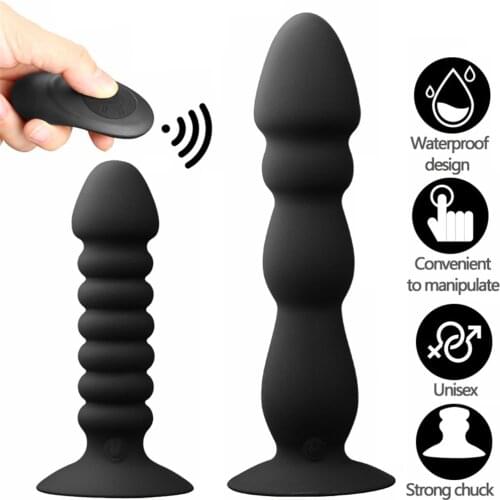10 Modes Remote Control Anal Vibrator Prostate Vibrator Male Masturbator Butt Plug Strong Sucker Anal Sex Toys For Man Gay Women