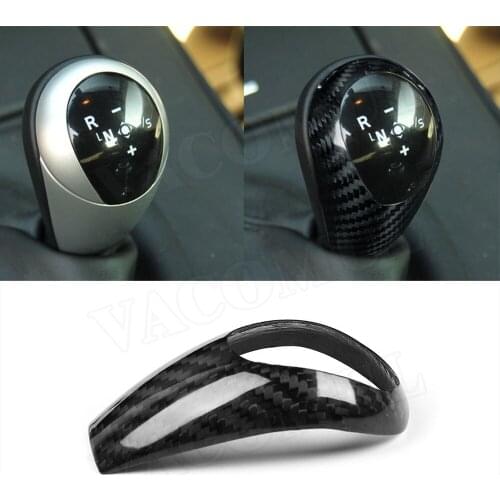 Carbon Fiber for BMW M3 M5 M6 Stickers Car Gear Shift Knob Cover Sticker Interior Trim Accessories