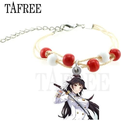 TAFREE Azur Lane charm Rope Chain Bracelets Anime beaded Bangle Bracelets for women 2020 Jewelry