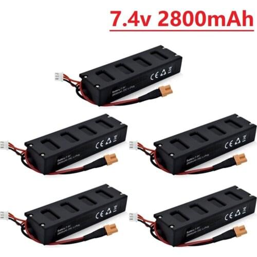1/2/3/5Pcs/Sets Upgrade 7.4V 2800mah Lipo Battery For MJX R/C Bugs3 / B3 Drones Battery for MJX B3 RC Quadcopter Spare Parts