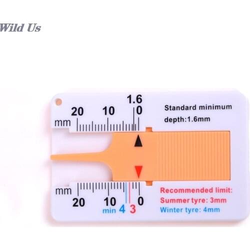 Brand New 1Pcs Tyre Tread Depth Gauge Car Motorcycle Trailer Van Wheel Measure Tool High Quality