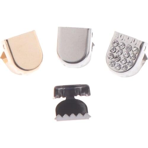 10pcs/lot Silver Gold Black DIY Metal Lace Buckle Metal Shoelaces Tips Head No Tie Shoelaces Metal Lace Lock DIY Sneaker Kits