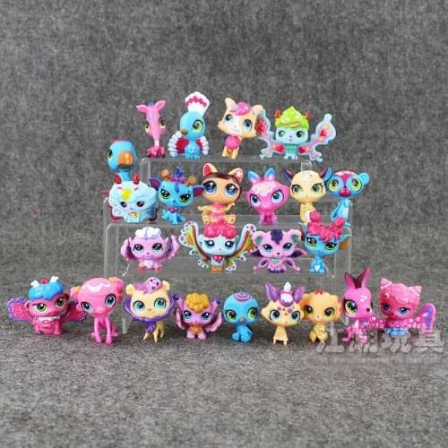 2017 Fashion 24pcs/set Cartoon Pet Shop Cat Characters Action Figure Model Toys