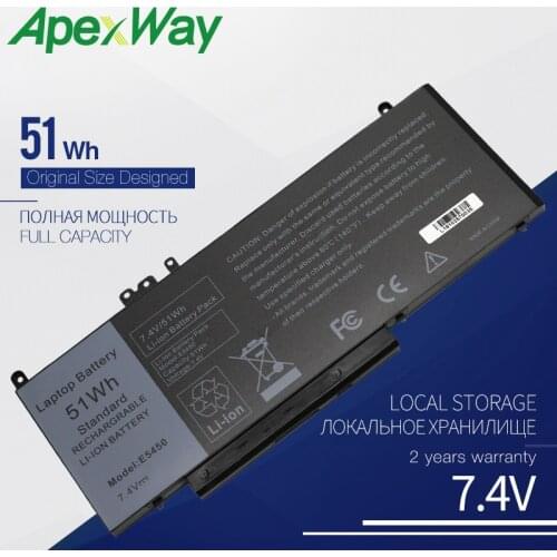 ApexWay 7.4V 51WH G5M10 New Laptop Battery for DELL Latitude E5450 E5550 Notebook 15.6" 8V5GX R9XM9 WYJC2 G5M10