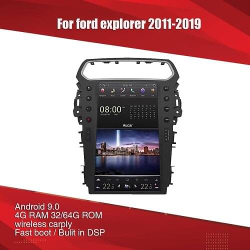 Aucar Tesla 13.6 inch For ford Explorer 2011-2019 Android multimedia Car Radio For ford Explorer GPS Navigation Stereo carplay