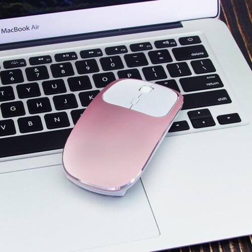 Wireless 2.4Ghz Mouse Rechargeable Portable Aluminum Alloy Mause 1600 DPI Optical Silent Ultra-Thin Computer Mice For Laptop PC