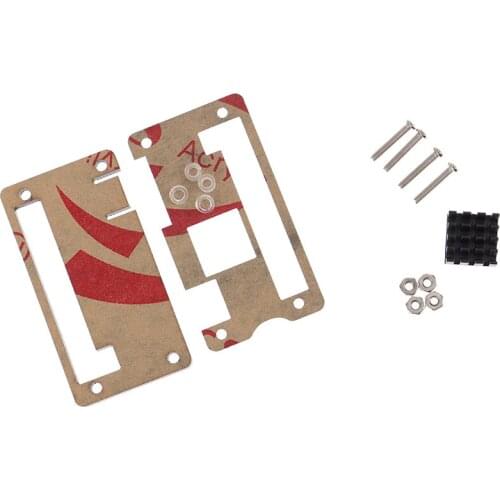 Raspberry Pi Zero W wireless Acrylic Case with Heat Sink Clear Black Enclosure