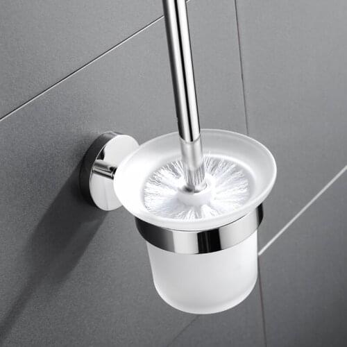 Bathroom Toilet Brush Holders Stainless Steel Wall-Mounted Glass Cup Holders Bathroom Hardware Accessories