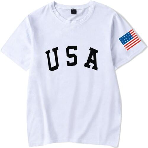 Cotton Men/Women T-shirts USA Flag Athletic t shirts Bodybuilding Tactical Tops American Patriotic USA t-shirts Boy Girl Kids