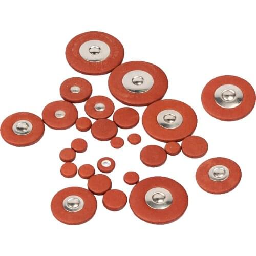 Pack of 27 Soprano Saxophone Pads Cushion Protector for Saxophonist Students, Brown