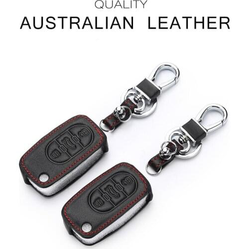 3 Buttons Leather Key Case For Car For Audi A3 A4 A6 A8 Tt Car Key Cover With Keychain Key Portect