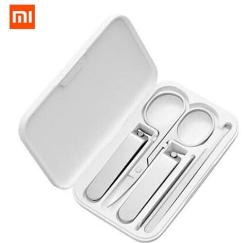 New Xiaomi Mi 5pcs/Set New Manicure Nail Clippers Pedicure Set Portable Travel Hygiene Kit Stainless Steel Nail Cutter Tool Set